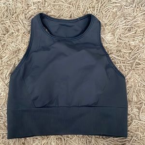 navy lululemon sports bra